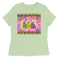 Matcha mardi gras bead dogs Ladies Tee - MaliasSmallBusiness