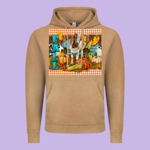 Fall With Baby Goat Vintage Hoodie Designed By Lillyallendesigns