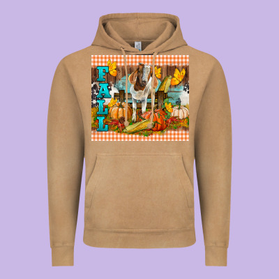 Fall With Baby Goat Vintage Hoodie Designed By Lillyallendesigns