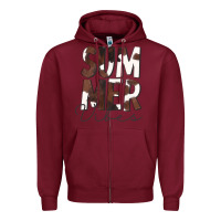 Burgundy Summer Vibes Brown White Cowhide Zipper Hoodie - CowCowDesign