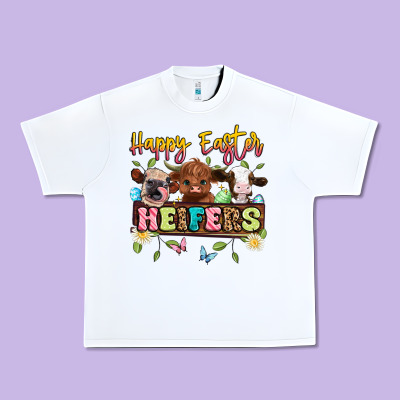 Happy Easter Heifers Urban Heavy Tee Designed By Artiststas