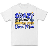White crazy proud always loud cheer mom Premium Tee - MaliasSmallBusiness