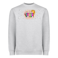 Heather Grey summer vibes with birds Heavyweight Sweatshirt - TumblerDesignByShophia