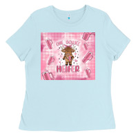 Baby Blue one boujee heifer Ladies Tee - MaliasSmallBusiness