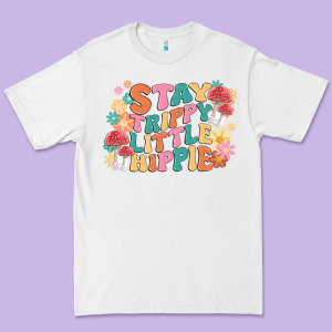 Stay Trippy Little Hippie Premium Tee Designed By Maliassmallbusiness