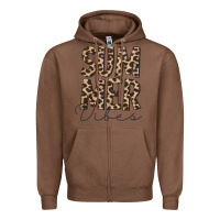 Chestnut summer vibes leopard Zipper Hoodie - CowCowDesign