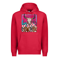 Cardinal western hey cowboy Premium Hoodie - OliviaCreatesArt