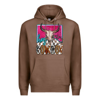 Chestnut western hey cowboy Premium Hoodie - OliviaCreatesArt