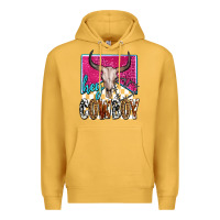 Mustard western hey cowboy Premium Hoodie - OliviaCreatesArt