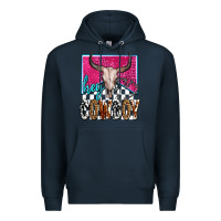 Navy western hey cowboy Premium Hoodie - OliviaCreatesArt