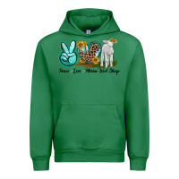 Emerald Peace Love Merino Wool Sheep Urban Hoodie - LillyAllenDesigns