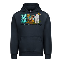 Navy Peace Love Merino Wool Sheep Urban Hoodie - LillyAllenDesigns