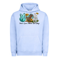 Pigment Grape Ice Peace Love Merino Wool Sheep Urban Hoodie - LillyAllenDesigns