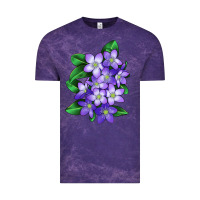 Cloud Purple Mayflower Plant Illustrations Vintage Tee - LillyAllenDesigns