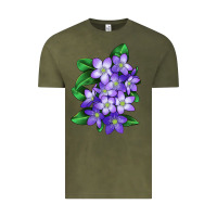 Vintage Olive Mayflower Plant Illustrations Vintage Tee - LillyAllenDesigns