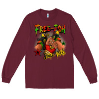 Burgundy Free-ish since 1865 Juneteenth black girl sneakers Long Sleeve Tee - RanaPortraitStore