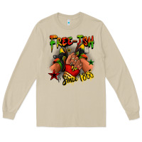 Mushroom Free-ish since 1865 Juneteenth black girl sneakers Long Sleeve Tee - RanaPortraitStore