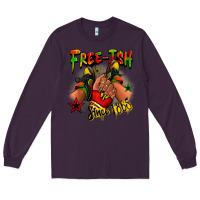 Plum Free-ish since 1865 Juneteenth black girl sneakers Long Sleeve Tee - RanaPortraitStore