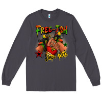 Smoke Free-ish since 1865 Juneteenth black girl sneakers Long Sleeve Tee - RanaPortraitStore