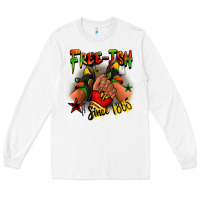 White Free-ish since 1865 Juneteenth black girl sneakers Long Sleeve Tee - RanaPortraitStore