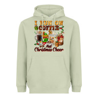 Matcha i run on coffee and christmas cheer Heavyweight Hoodie - FaDigitalArtStudio
