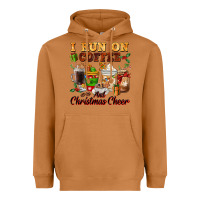 Meerkat i run on coffee and christmas cheer Heavyweight Hoodie - FaDigitalArtStudio