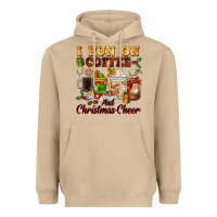 Mushroom i run on coffee and christmas cheer Heavyweight Hoodie - FaDigitalArtStudio