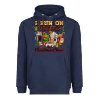 Navy i run on coffee and christmas cheer Heavyweight Hoodie - FaDigitalArtStudio
