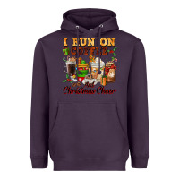 Plum i run on coffee and christmas cheer Heavyweight Hoodie - FaDigitalArtStudio