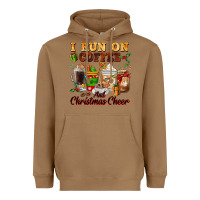 Toasted Coconut i run on coffee and christmas cheer Heavyweight Hoodie - FaDigitalArtStudio