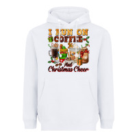 White i run on coffee and christmas cheer Heavyweight Hoodie - FaDigitalArtStudio