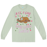 Matcha Just A Girl Who Lowes Sloths Long Sleeve Tee - Bettercallsaul