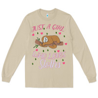 Mushroom Just A Girl Who Lowes Sloths Long Sleeve Tee - Bettercallsaul