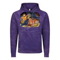 Cloud Purple Fall Background With Crow Vintage Hoodie - LillyAllenDesigns