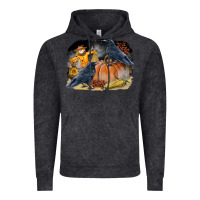 Vintage Black Fall Background With Crow Vintage Hoodie - LillyAllenDesigns