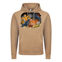 Vintage Coffee Fall Background With Crow Vintage Hoodie - LillyAllenDesigns