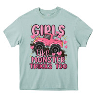 Arona girls like monster trucks too Heavy Core Tee - MaliasSmallBusiness