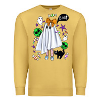 Antique Gold cute ghost halloween Premium Sweatshirt - BundleAndBundleShop