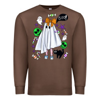 Chestnut cute ghost halloween Premium Sweatshirt - BundleAndBundleShop