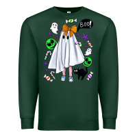 Sports Green cute ghost halloween Premium Sweatshirt - BundleAndBundleShop