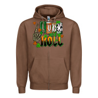 Chestnut St. Patrick's Luck and roll Zipper Hoodie - OliviaCreatesArt
