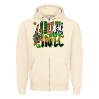 Sandshell St. Patrick's Luck and roll Zipper Hoodie - OliviaCreatesArt