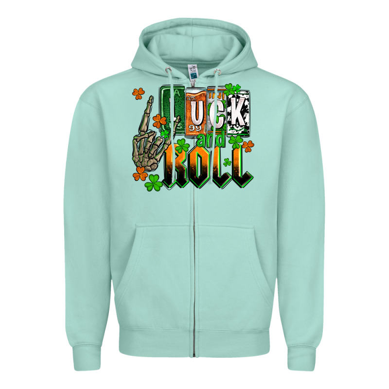 St. Patrick's Luck And Roll Zipper Hoodie by OliviaCreatesArt | Teevron