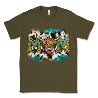 Army Green highland cow mom Classic Tee - JahusDesignShop