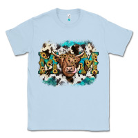 Dusty Blue highland cow mom Classic Tee - JahusDesignShop