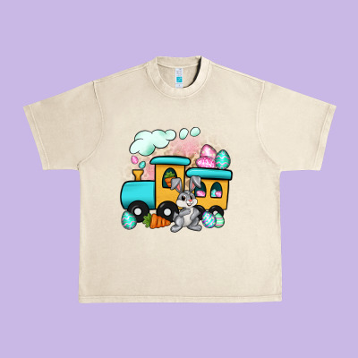 Easter Train Urban Heavy Tee Designed By Artiststas