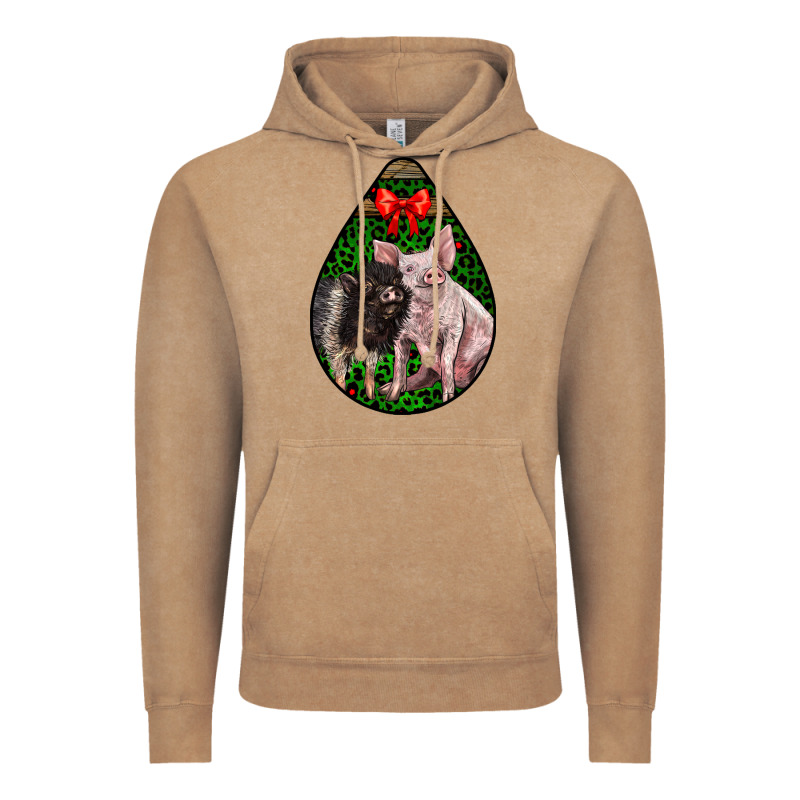 Christmas Pig Vintage Hoodie by LillyAllenDesigns | Teevron