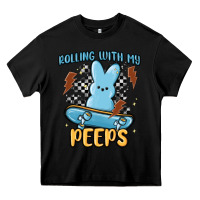 Black skateboard bunny Heavy Core Tee - MaliasSmallBusiness