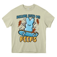 Mossy skateboard bunny Heavy Core Tee - MaliasSmallBusiness