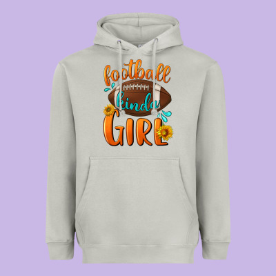 Football Kinda Girl Heavyweight Hoodie Designed By Bundleandbundleshop